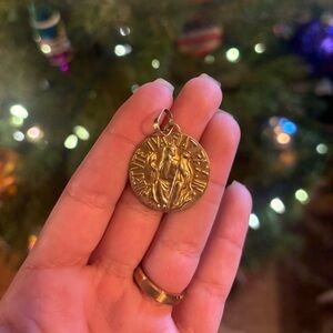 Pendant 18KT solid Gold St Benedict Saint Medal